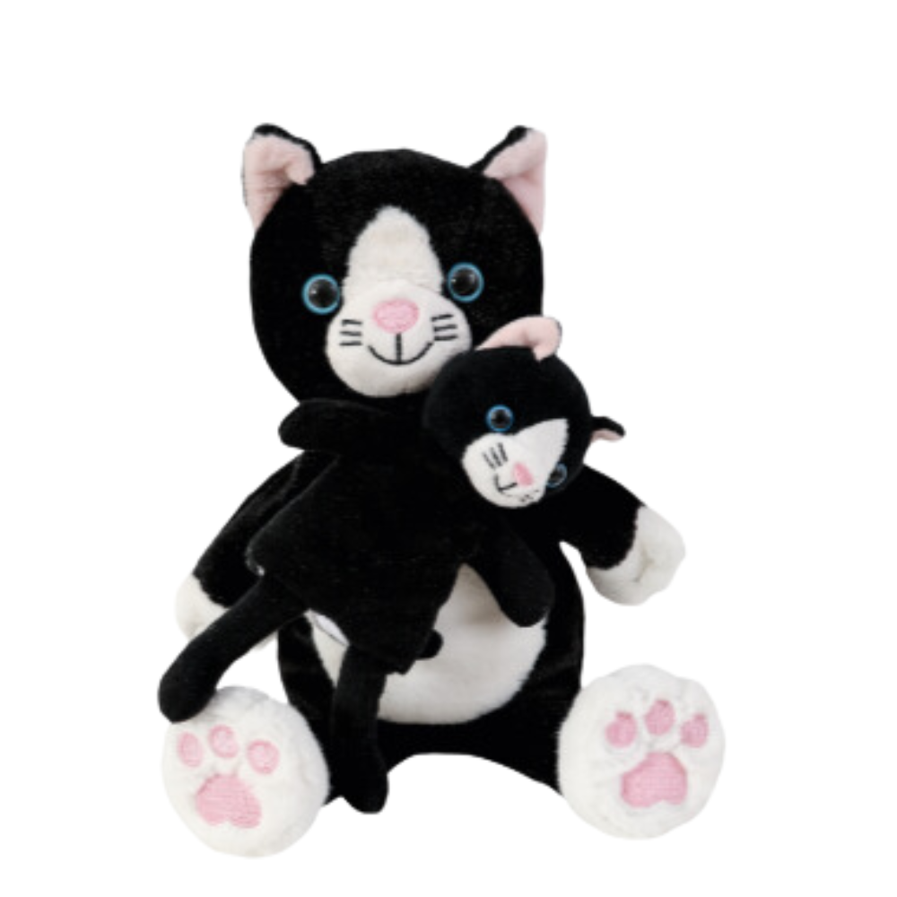 Marioneta de mano figura Mamá y bebé Gatos