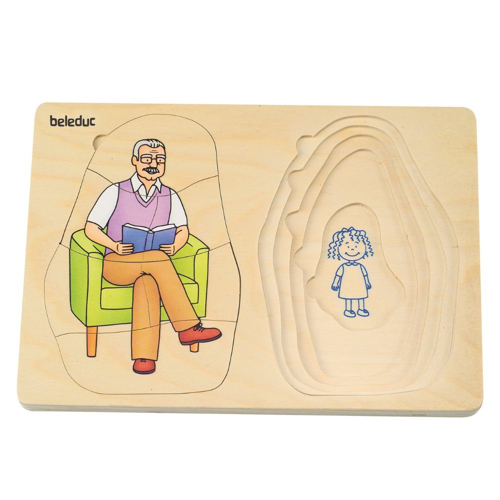 Rompecabezas de etapas de la vida de un ser humano