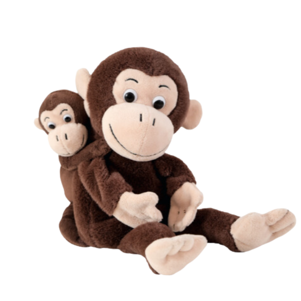 Marioneta de mano figura Mamá y bebé mono