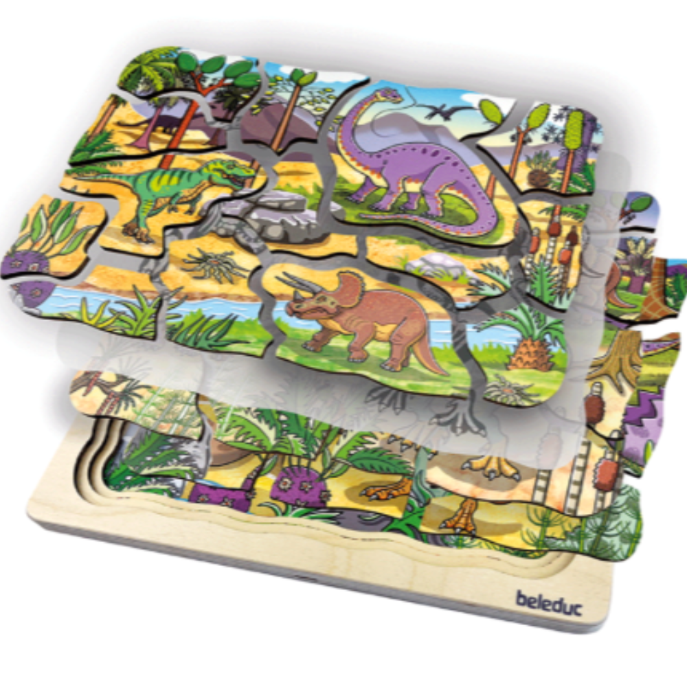 Rompecabezas de capas Dinosaurios