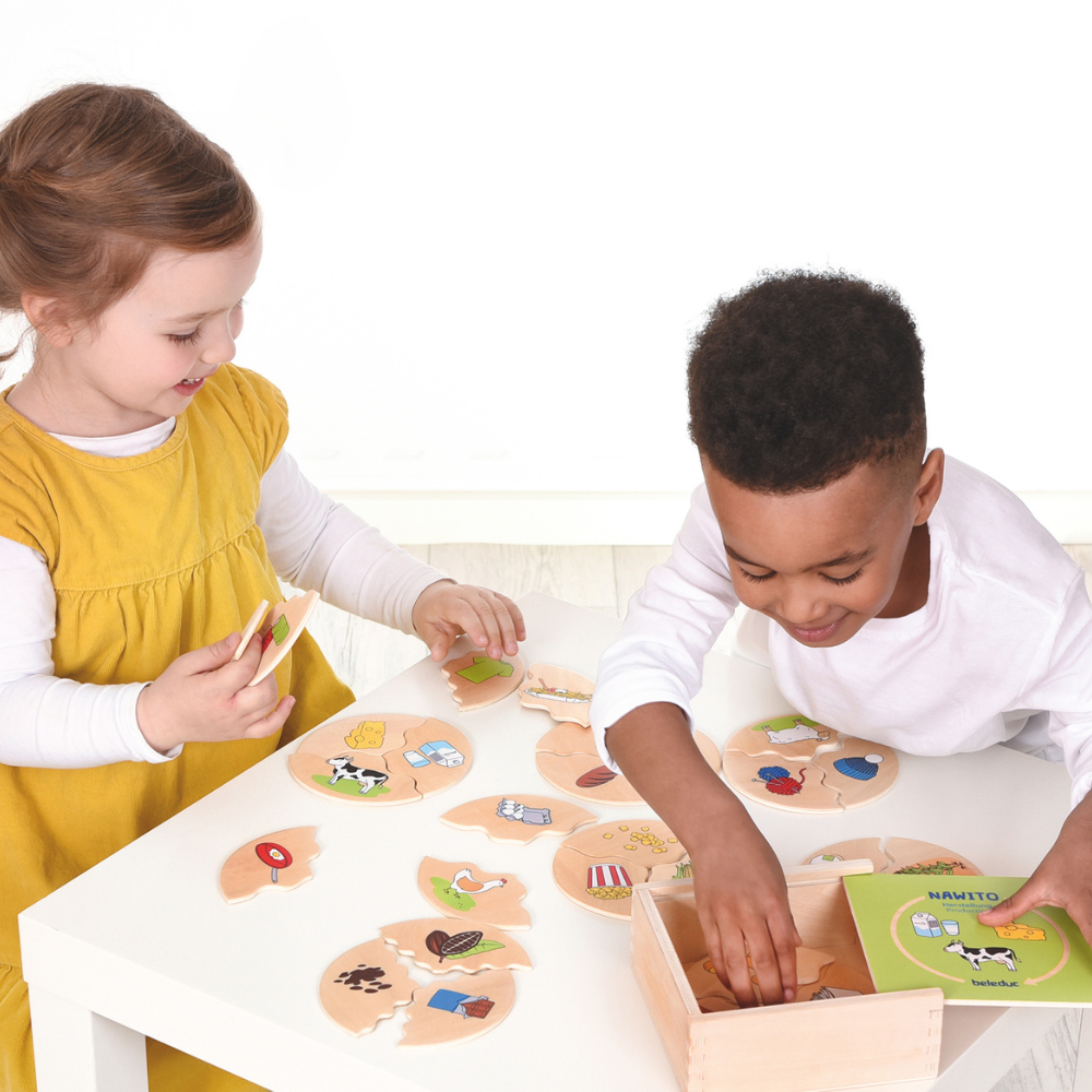 Rompecabezas Ciclo de producción de Leche