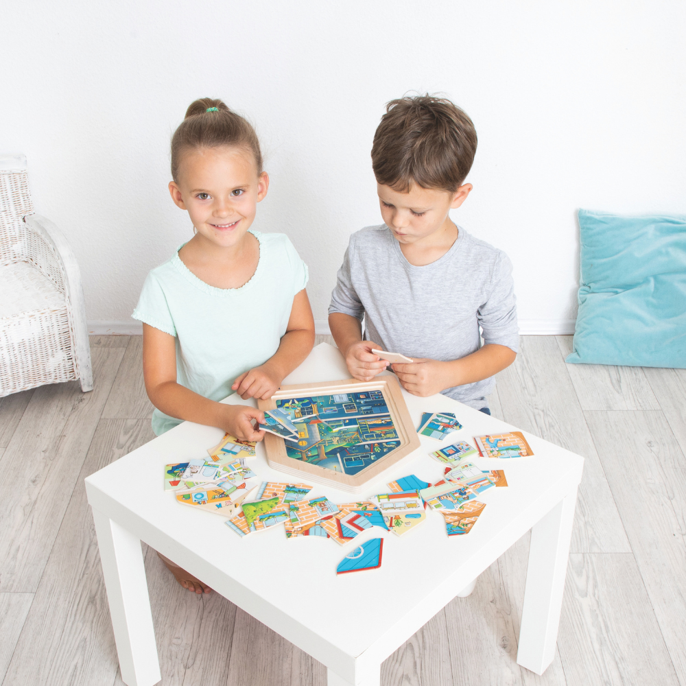 Rompecabezas de capas casa