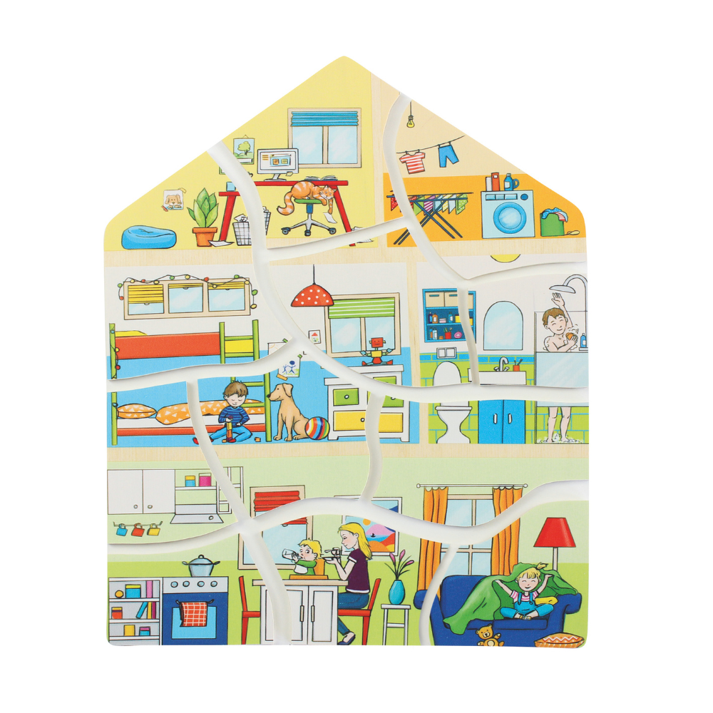 Rompecabezas de capas casa