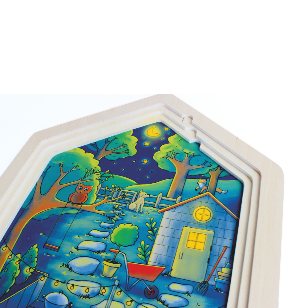 Rompecabezas de capas casa