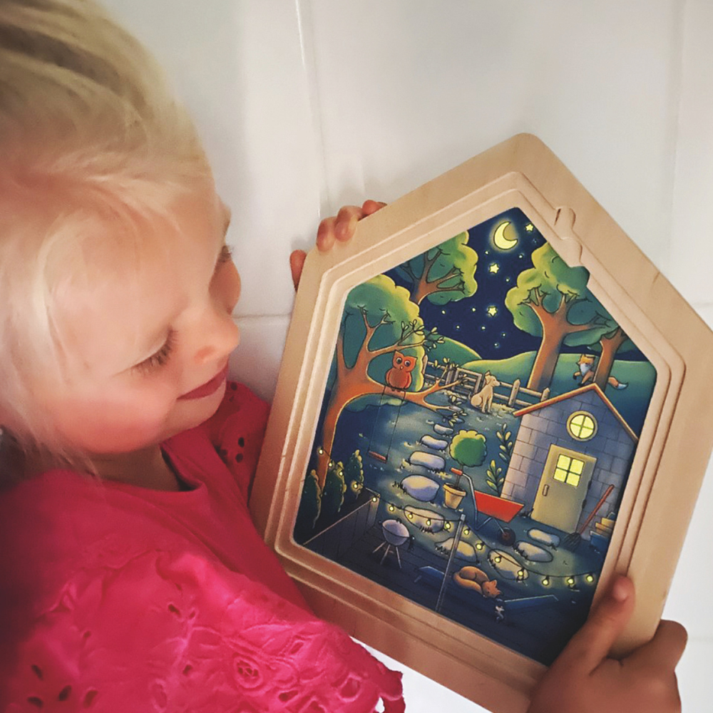 Rompecabezas de capas casa