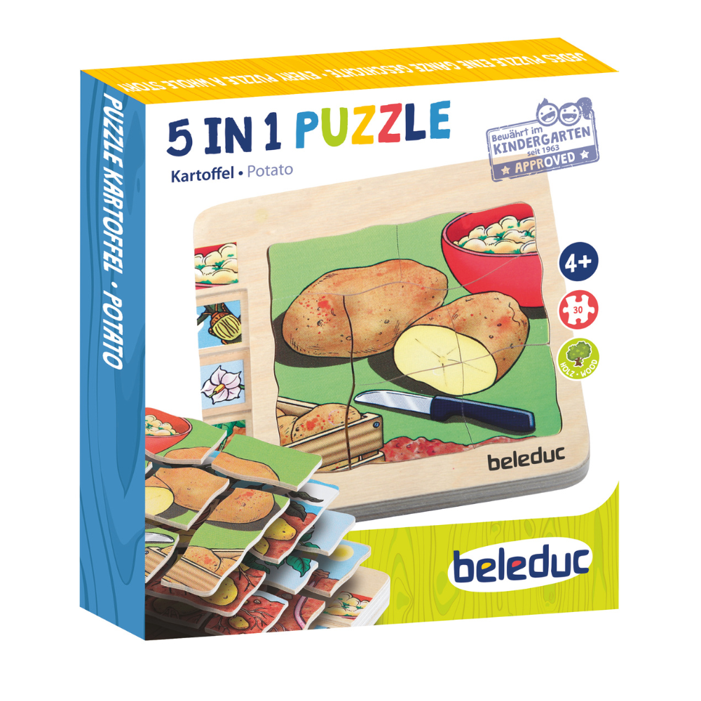 Rompecabezas de las diferentes fases de la papa