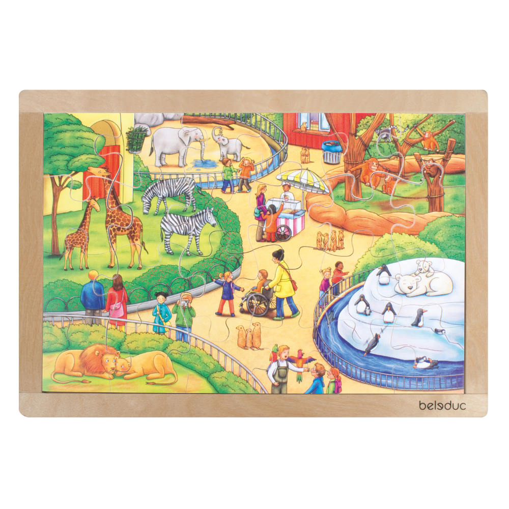 Rompecabezas de marco zoologico