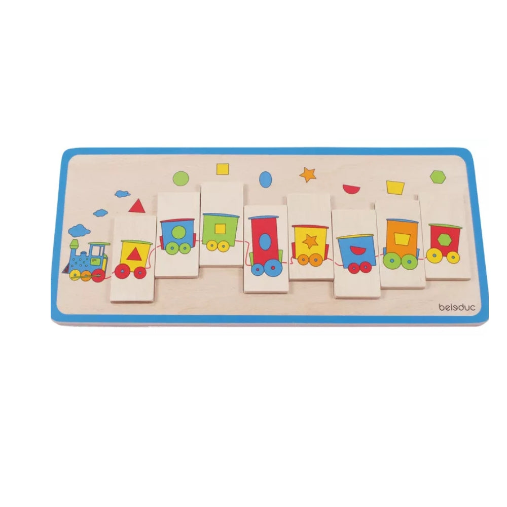 Rompecabezas Tren de Figuras Geométricas