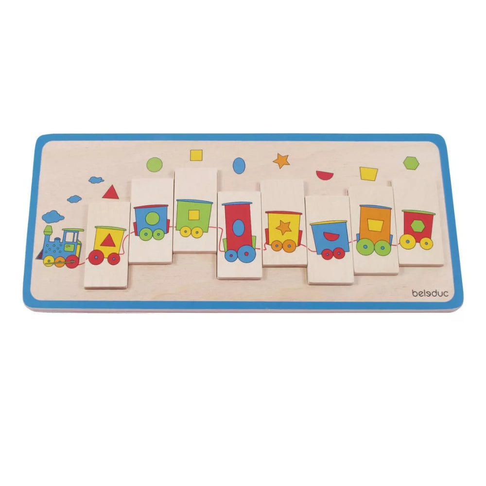 Rompecabezas Tren de Figuras Geométricas