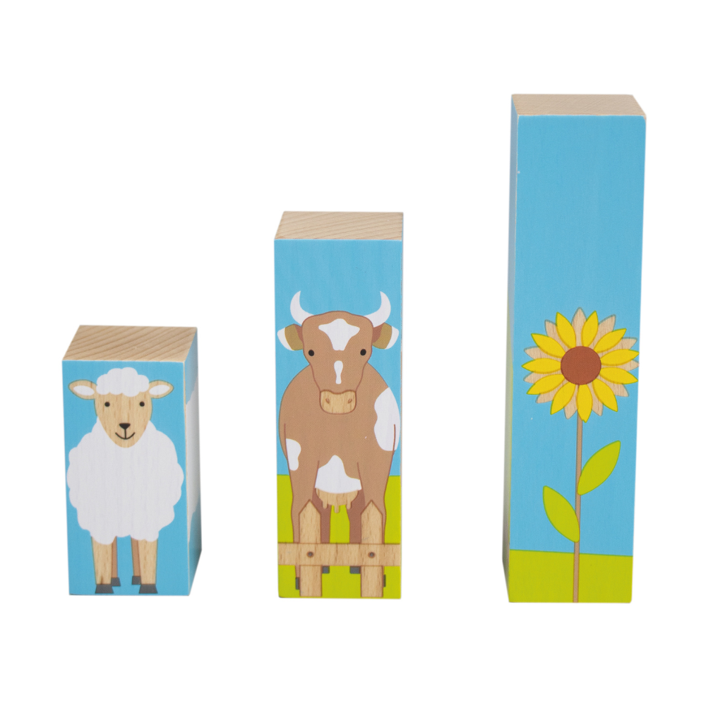 Granja de bloques y rompecabezas