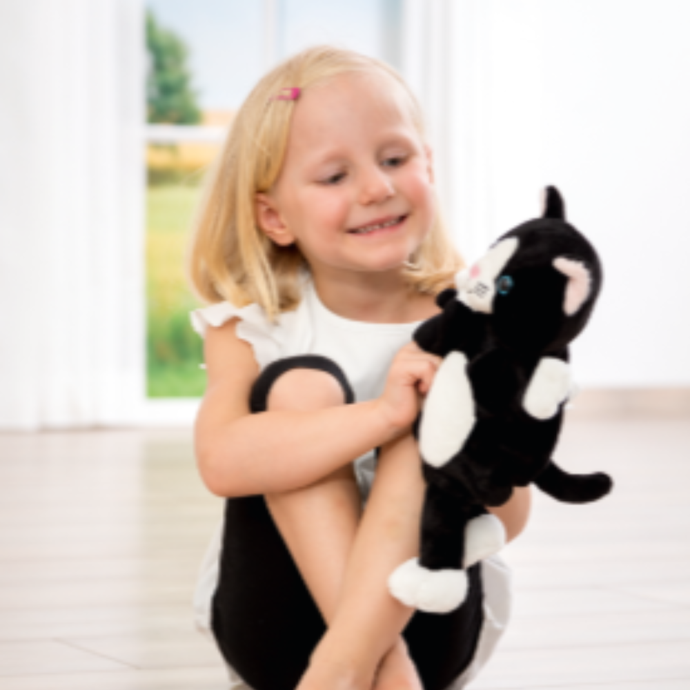 Marioneta de mano figura Mamá y bebé Gatos