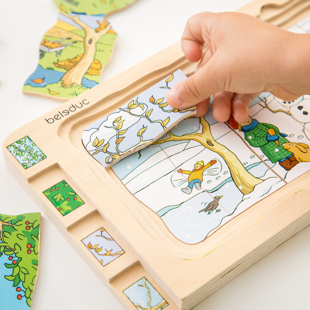 Rompecabezas de capas 4 estaciones