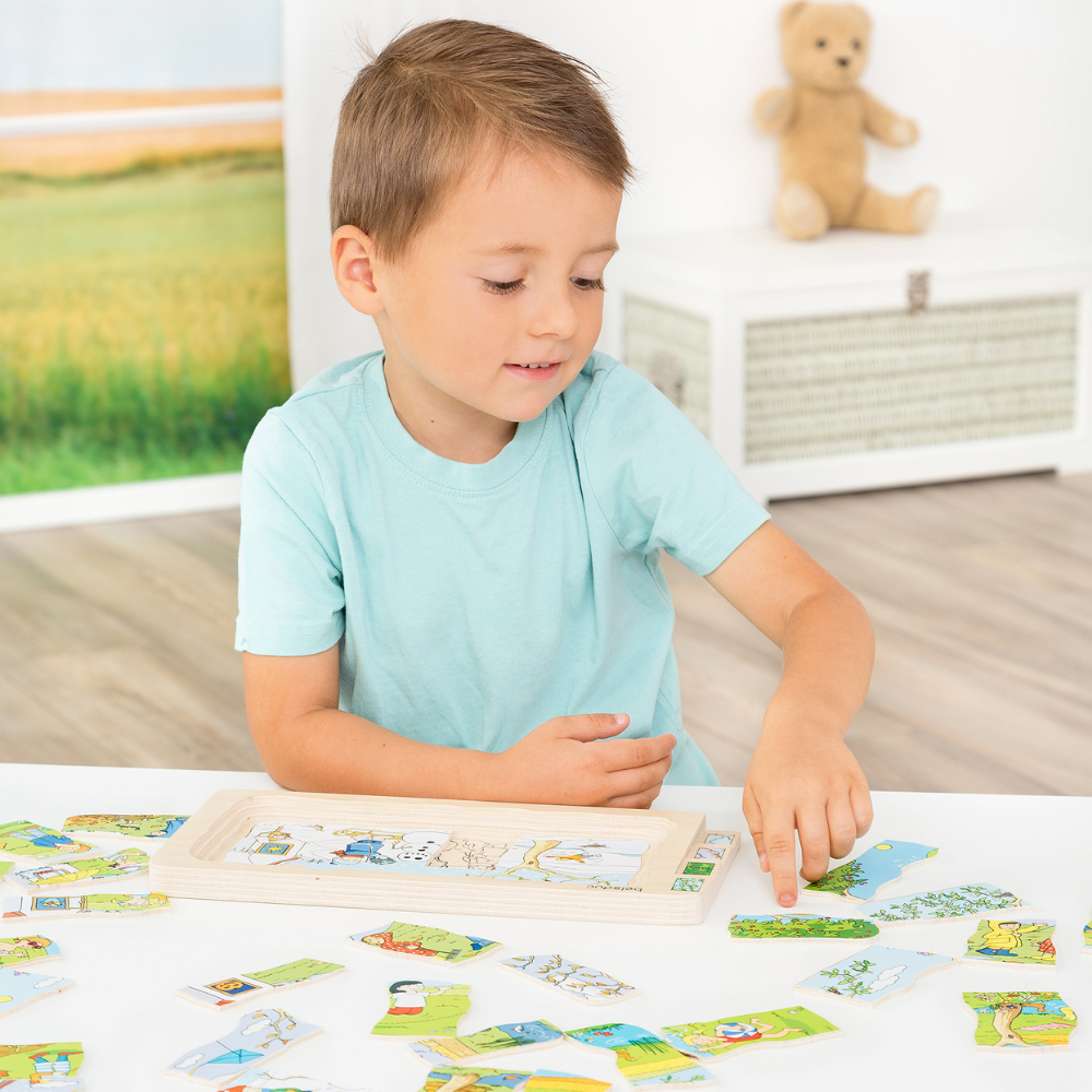 Rompecabezas de capas 4 estaciones