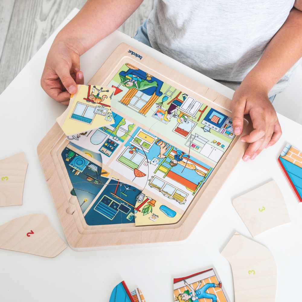 Rompecabezas de capas casa