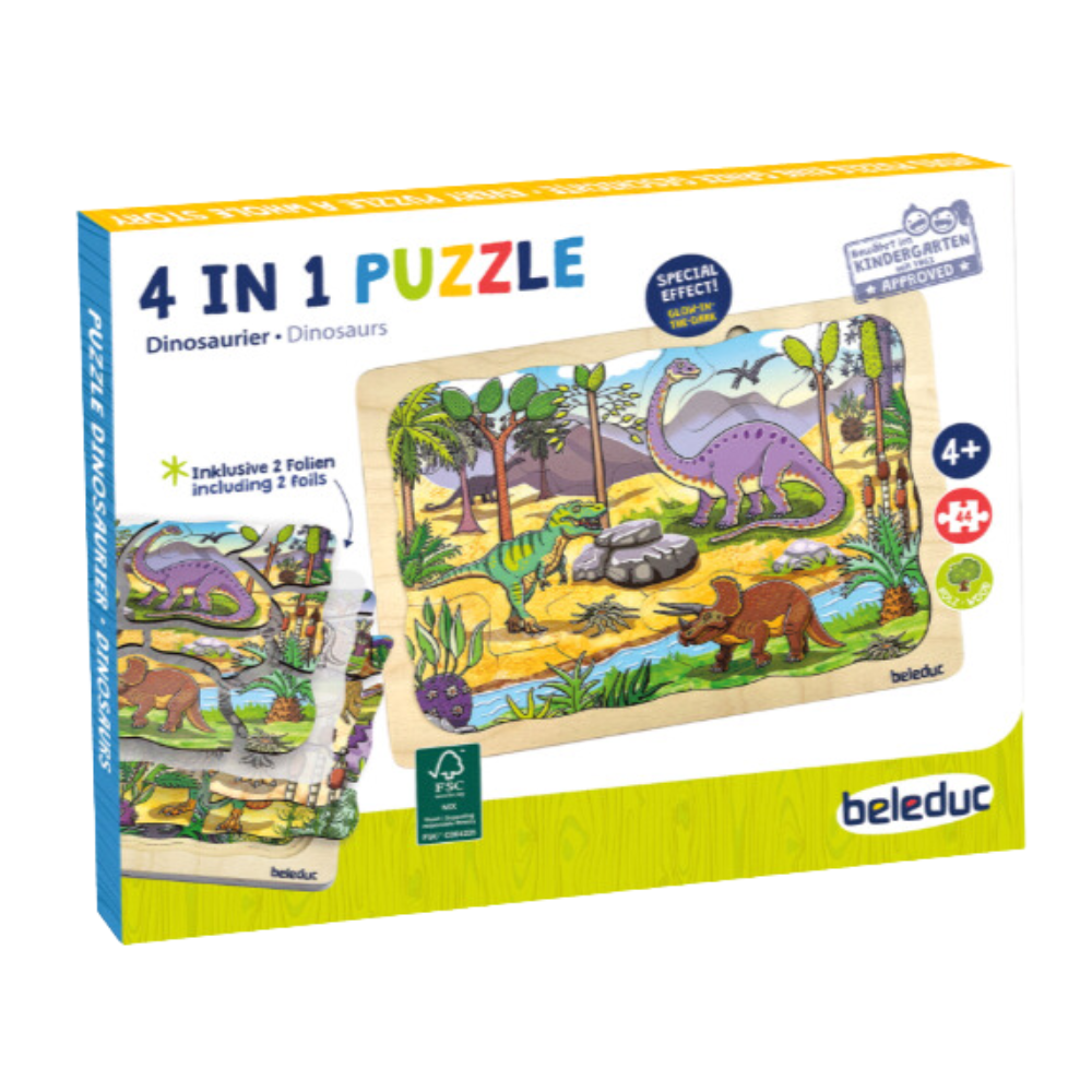 Rompecabezas de capas Dinosaurios