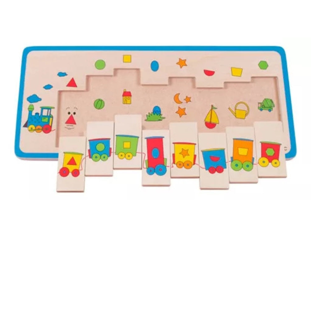 Rompecabezas Tren de Figuras Geométricas