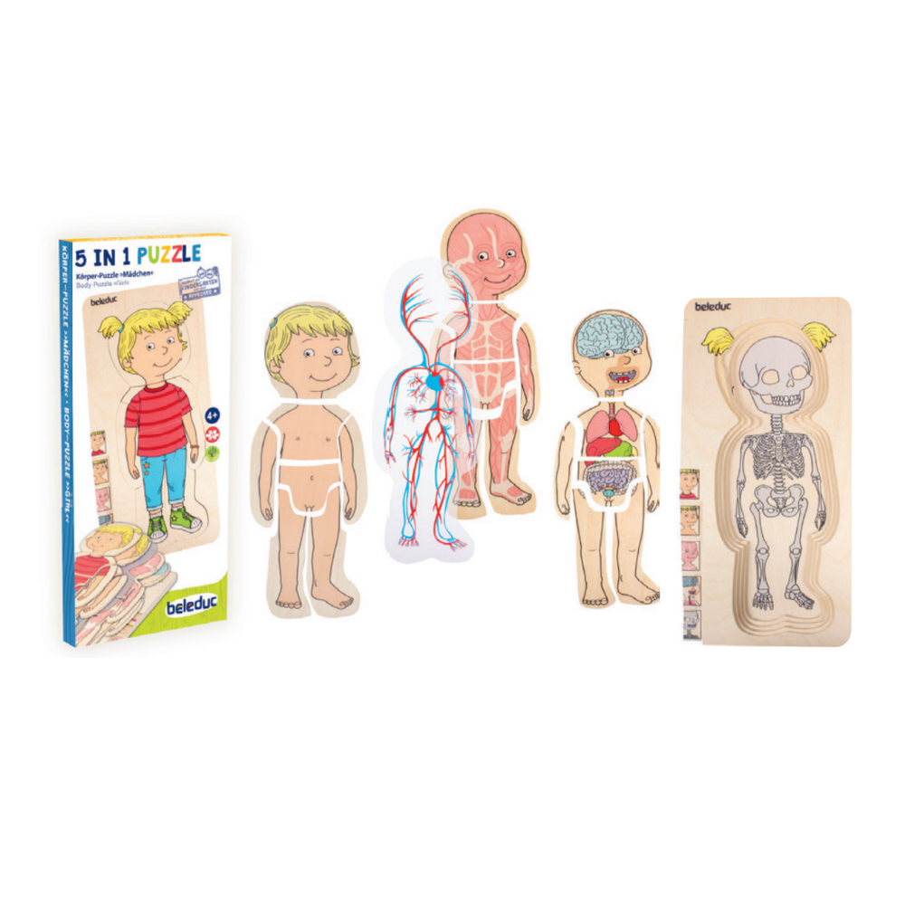 Rompecabezas del cuerpo humano niña