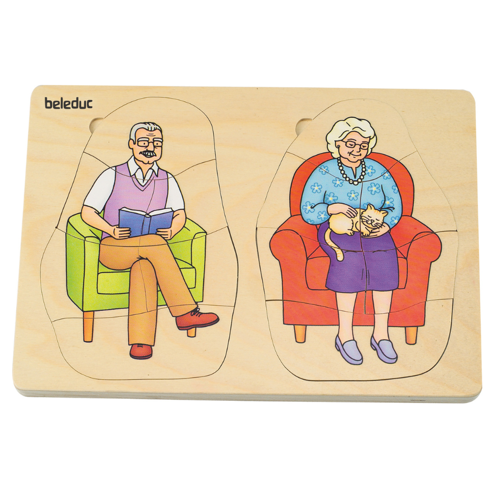 Rompecabezas de etapas de la vida de un ser humano