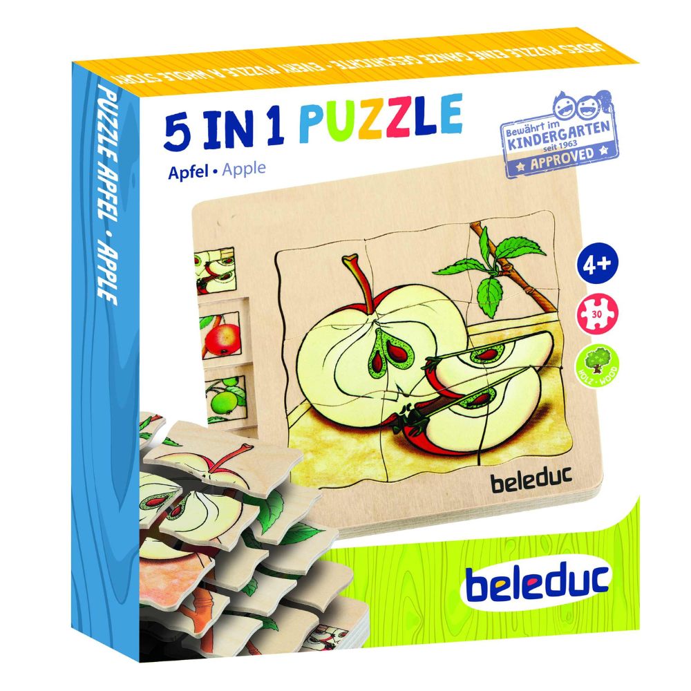 Rompecabezas de las diferentes fases de la manzana