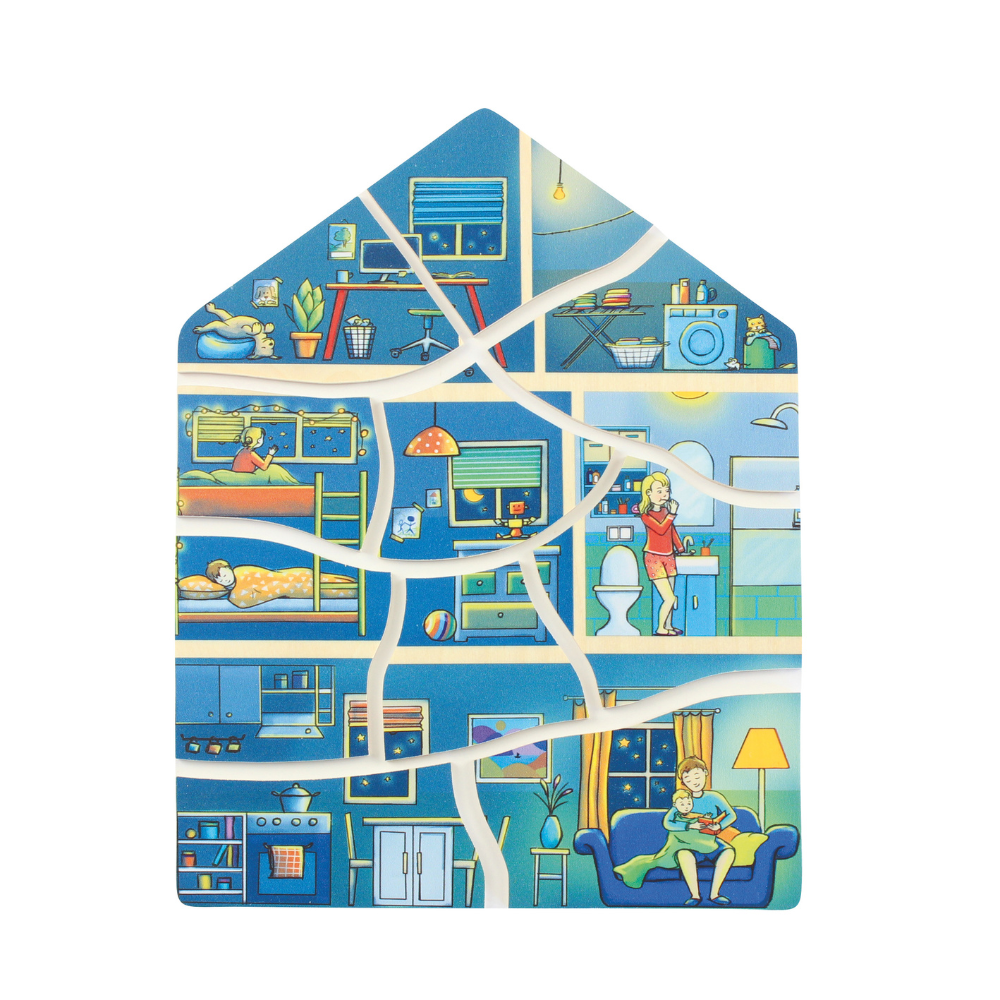 Rompecabezas de capas casa