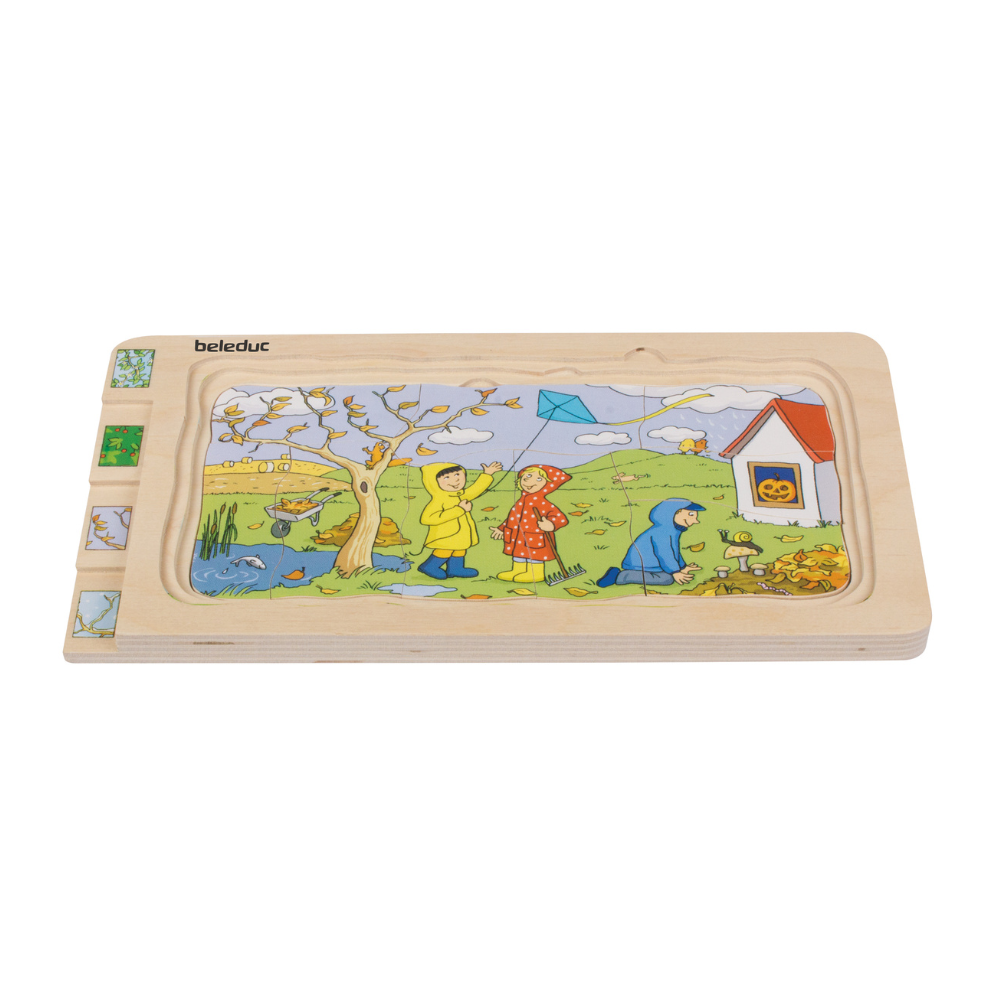 Rompecabezas de capas 4 estaciones