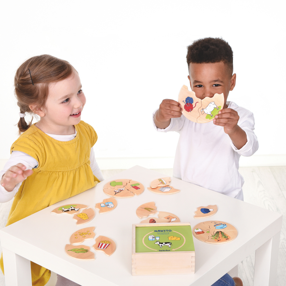 Rompecabezas Ciclo de producción de Leche