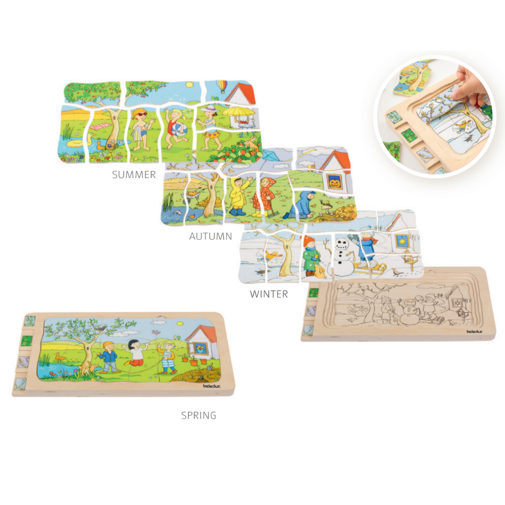 Rompecabezas de capas 4 estaciones