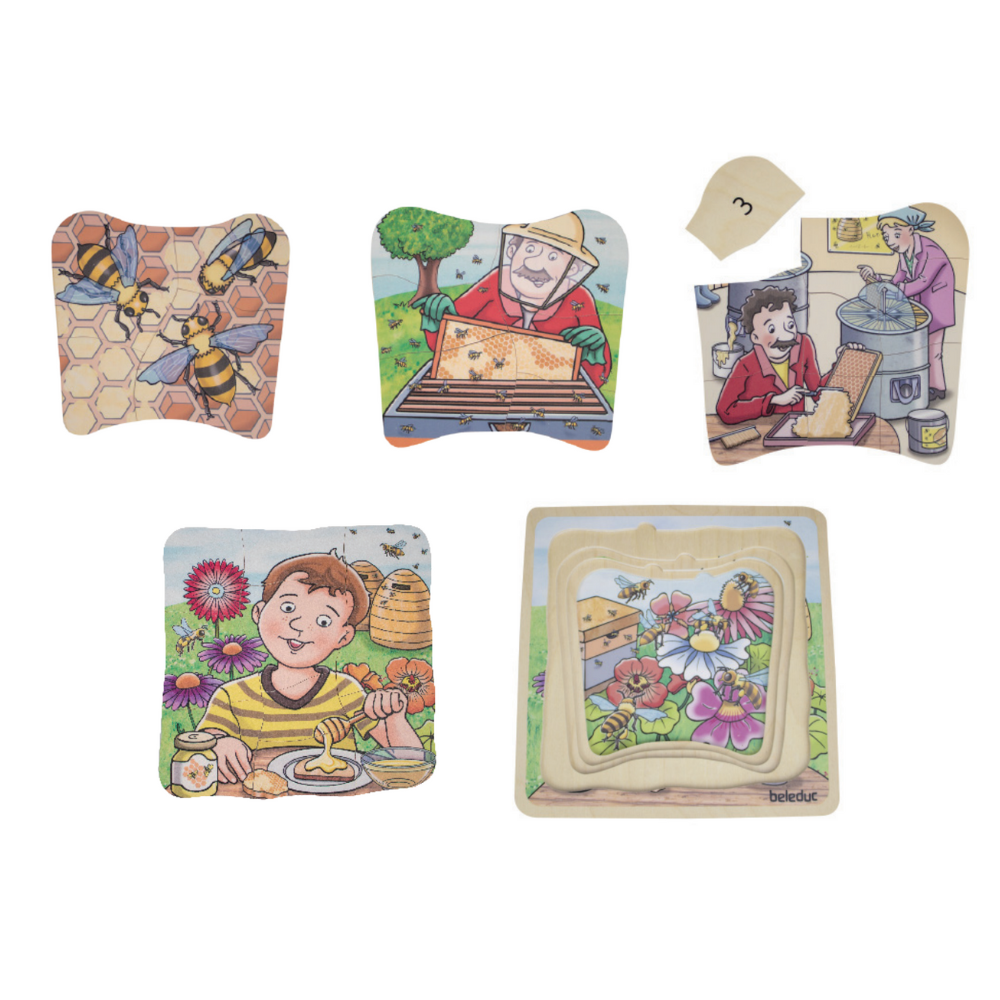 Rompecabezas de capas Miel